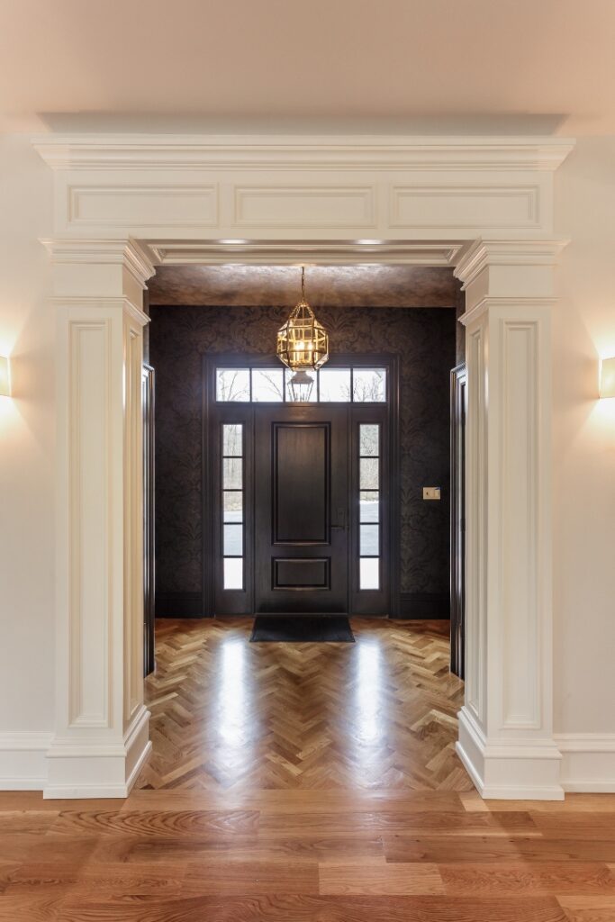 A Commercial Property'S Foyer Refinished With Custom Trim By Contractors From Foggy Ridge Interiors