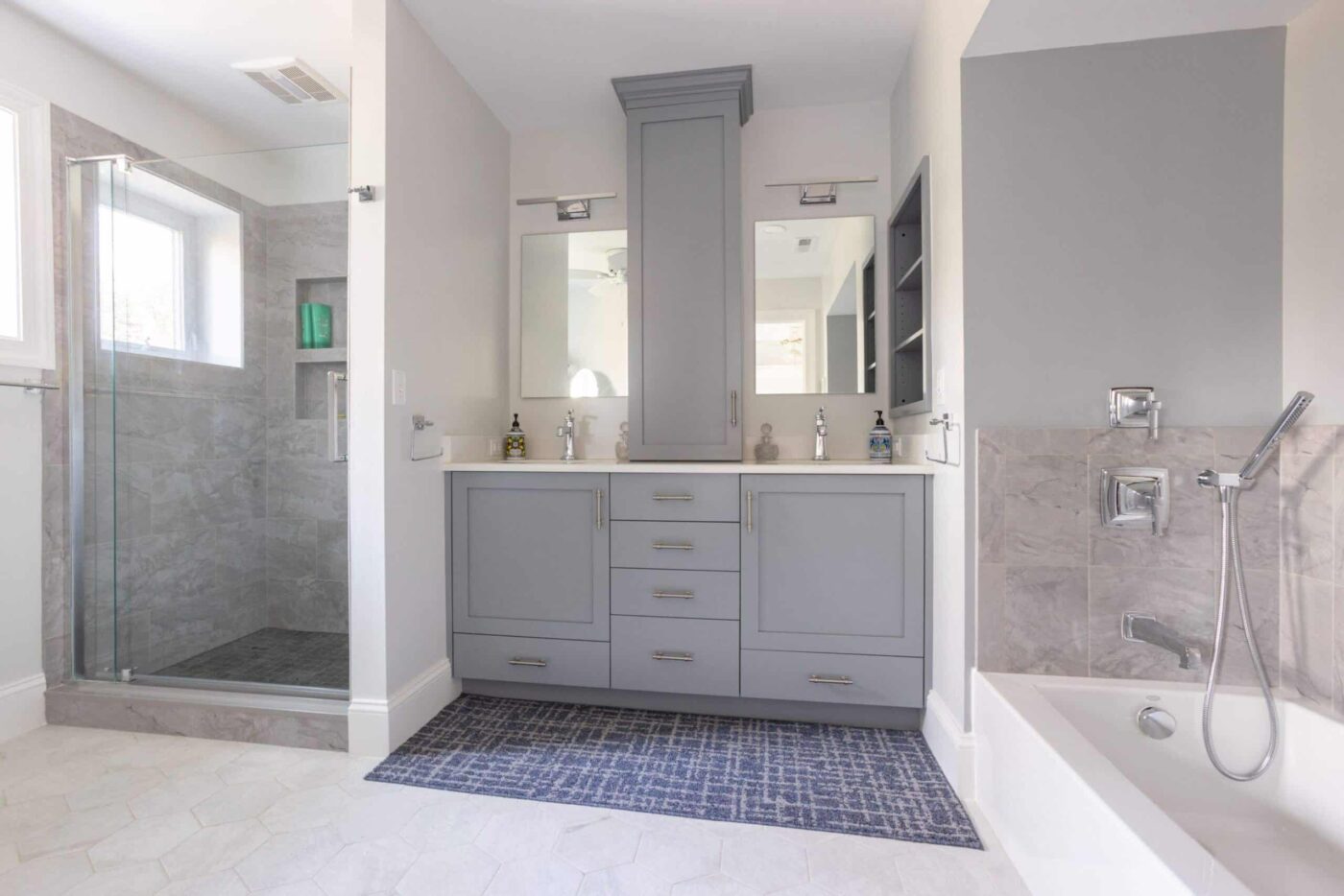 A Newly Remodeled Bathroom By A Home Remodeling Contractor In Springfield Pa